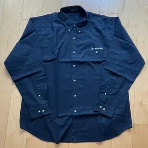 King Lovie Denim Long Sleeve Button Front Shirt Size XL Blue color